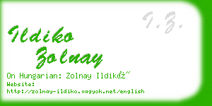 ildiko zolnay business card